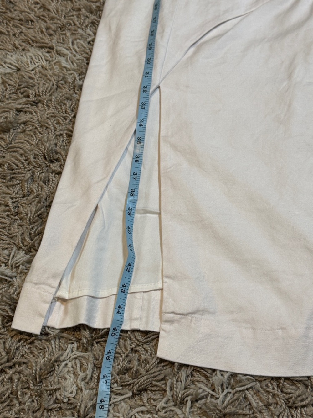 NWT By Anthropologie Sleeveless Linen Midi Dress Ivory size Medium - Picture 12 of 12